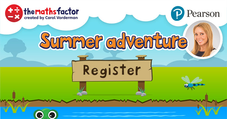 The Maths Factor Summer Adventure banner - Register